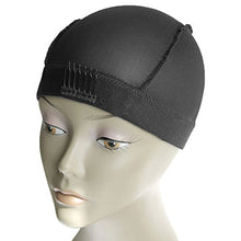 MsFenda 3pcs/lot with 2 Wig Combs Sew-in Black Color Lace Wig Making Cap, Dome Weaving Net Cap