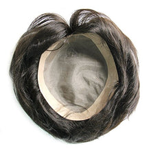 Ms Fenda 100% Remy Virgin Human Hair Color #1B Thin Skin PU Around the Mono Net Base Men's Toupee