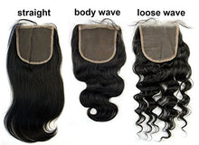 Ms Fenda Hair Natural Color Straight Body Wave Deep Wave Deep Wave Knots Bleached 100% Raw Remy Virgin Peruvian Human Hair 1Piece/lot Free Part 5x5 Lace Closure(8inch-22inch)