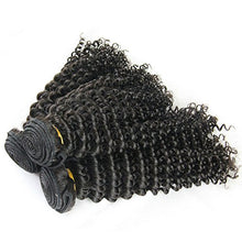 MsFenda Hair 100% Raw Remy Virgin Brazilian Hair Extension Kinky Curly Mixed Lengths Set 3pc Lot, 100g /Pc, 300g/lot, 10"~28" Natural Color #1b