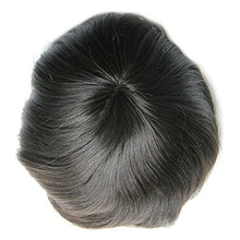 Ms Fenda 100% Remy Virgin Human Hair Color #1B Thin Skin PU Around the Mono Net Base Men's Toupee