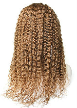 Ms Fenda Hair Blonde Brown #30 Medium Cap Size 100% Remy Virgin Brazilian Human Hair Kinky Curly Full Lace Wigs