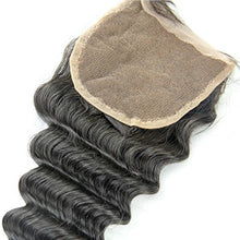 MsFenda Hair Top Quality 100% Raw Virgin Brazilian Human Hair Deep Wave Hair 1 Pcs Lace Closure (4*4) Natural Color