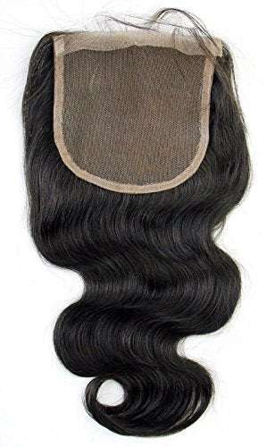 Ms Fenda Hair Natural Color Straight Body Wave Deep Wave Deep Wave Knots Bleached 100% Raw Remy Virgin Peruvian Human Hair 1Piece/lot Free Part 5x5 Lace Closure(8inch-22inch)