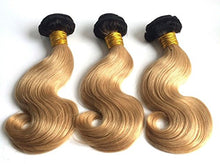 Ms Fenda Hair Dark Root Blonde Ombre Hair T1B(1inch)/27 Body Wave Style Virgin Malaysian Human Hair Weaving Wefts 10.5oz(300gram) 3Bunldes/Lot