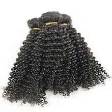 MsFenda Hair 100% Raw Remy Virgin Brazilian Hair Extension Kinky Curly Mixed Lengths Set 3pc Lot, 100g /Pc, 300g/lot, 10"~28" Natural Color #1b