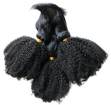 Ms Fenda Hair 3Bundles/Lot Afro Kinky Curly 4b-4c Natural Color Virgin Brazilian Human Hair Braiding Bundles Braid Weaving Wefts