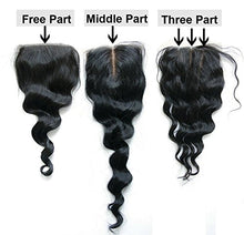 MsFenda Hair 100% Peruvian Raw Virgin Natural Color Loose Wave 8"-22" 1Piece/Lot 4x4 Silk Base Lace Closure