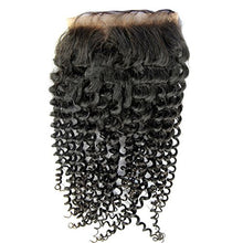 MsFenda Hair 100% Brazilian Human Hair Kinky Curly Hair 1 Pcs Lace Closure (4*4)