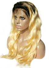 Ms Fenda Hair Ombre Two Tone Color T1B/613 Medium Cap Size 100% Virgin Malaysian Human Hair Lace Front Wigs