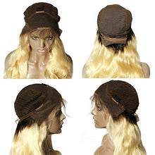 Ms Fenda Hair Ombre Two Tone Color T1B/613 Medium Cap Size 100% Virgin Malaysian Human Hair Lace Front Wigs