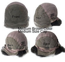 Ms Fenda Hair Afro Kinky Curly style Short Wig Natural Black Color Bleached Knots 100% Raw Remy Virgin Peruvian Human Hair Full Lace Wig