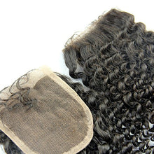 MsFenda Hair 100% Brazilian Human Hair Kinky Curly Hair 1 Pcs Lace Closure (4*4)