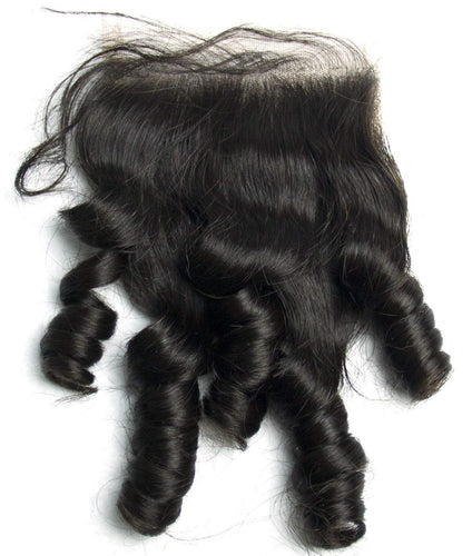 Ms Fenda Hair Natural Color Funmi Curl Loose Curl Knots Bleached 100% Raw Remy Virgin Peruvian Human Hair Free Part 4x4 Lace Closure(8inch-22inch)