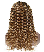 Ms Fenda Hair 100% Brazilian Virgin Human Hair Deep Wave Ombre Color T1b/27 U-part Rigt Parting Wigs