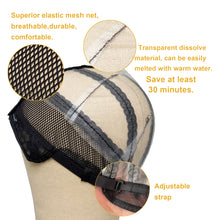 Ms Fenda Lace Wig Making Cap Weaving Cap Dissolved Wig Caps for DIY Wigs Makers(1pc, black)