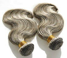 Ms Fenda Virgin Malaysian Human Hair Body Wave Mixed Grey Color Weaving Wefts (1 bundle）