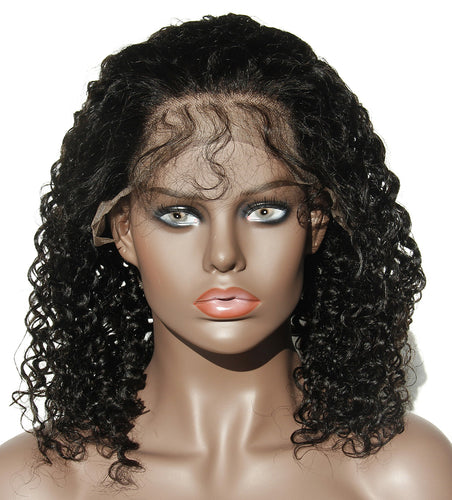 Ms Fenda Brazilian Virgin Human Hair Deep Curly Style 150% Density 13x6 Lace Wigs