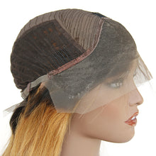 Ms Fenda Ombre Color #T1b/27 Brazilian Virgin Human Hair Natural Straight Lace Front Wigs