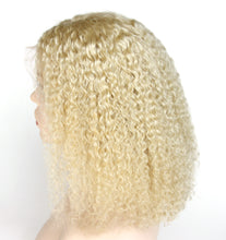 Ms Fenda Brazilian  Human Hair Blonde Color #613 Deep Curly 150% Density Short Bob Lace Wigs