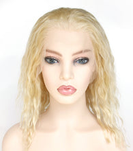 Ms Fenda Brazilian  Human Hair Blonde Color #613 Natural Wave 150% Density Short Bob Lace Wigs