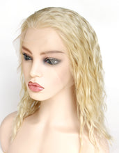 Ms Fenda Brazilian  Human Hair Blonde Color #613 Natural Wave 150% Density Short Bob Lace Wigs