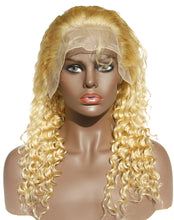 Ms Fenda Brazilian Virgin Human Hair Blonde Color #613 Deep Wave 150% Density Lace Wigs