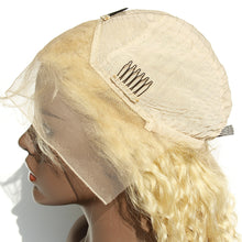 Ms Fenda Brazilian Virgin Human Hair Blonde Color #613 Deep Wave 150% Density Lace Wigs