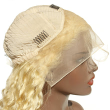 Ms Fenda Brazilian Virgin Human Hair Blonde Color #613 Deep Wave 150% Density Lace Wigs