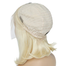 Ms Fenda Brazilian Virgin Human Hair Blonde Color #613 Straight 150% Density Short Bob Lace Wigs