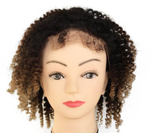 Ms Fenda 180% Density Ombre Color T1b/4/27 Peruvian Virgin Human Hair Funmi Spring Curly Lace Wigs