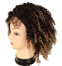 Ms Fenda 180% Density Ombre Color T1b/4/27 Peruvian Virgin Human Hair Funmi Spring Curly Lace Wigs