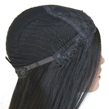 Ms Fenda 100% Brazilian Virgin Human Hair Natural Color Yaki U-part Right Parting Wigs