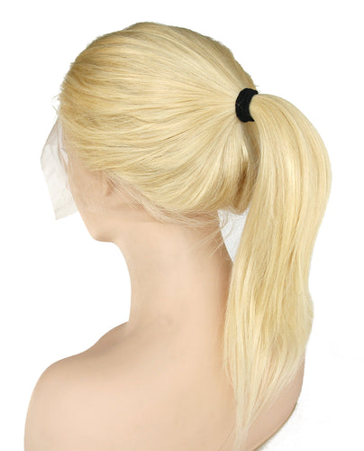 Ms Fenda Golden Blonde Color #613 Brazilian Virgin Human Hair Natural Straight 360 Wigs