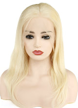Ms Fenda Golden Blonde Color #613 Brazilian Virgin Human Hair Natural Straight 360 Wigs