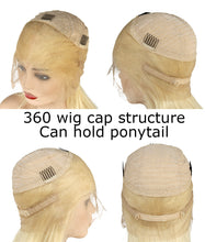 Ms Fenda Golden Blonde Color #613 Brazilian Virgin Human Hair Natural Straight 360 Wigs