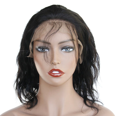 Ms Fenda Hair 130% Density Peruvian Virgin Human Hair Natural Wave Bob Style Lace Front Wigs