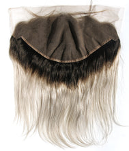 Ms Fenda Customized Straight Malaysian Virgin Hair Ombre Color T1b/grey 13x6 Lace Frontal