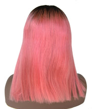 Ms Fenda Ombre Color #T1b/Pink Peruvian Virgin Human Hair 150% Density Bob Lace Wigs