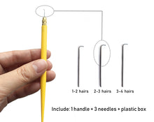 Ms Fenda Ventilating Needles for Wig Making Wig DIY 1PC Light Plastic Holder 3 Needles