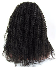 Ms Fenda Hair 250% High Density Kinky Curly Dark Natural Color Medium Size Cap 1Piece/lot Remy Virgin Peruvian Human Hair Lace Front Wigs