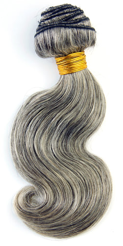Ms Fenda Virgin Malaysian Human Hair Body Wave Mixed Grey Color Weaving Wefts (1 bundle）