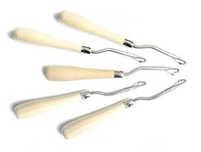 Ms Fenda Hair Wooden Handle Hair Weave Needle Knitting Carpets Repair tools Latch Crochet Hooks
